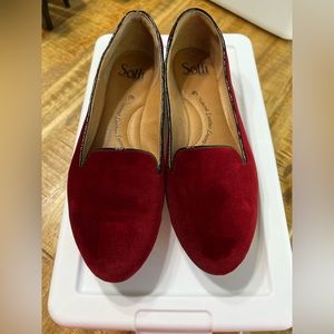 Sofft brand velvet flats size 7 good condition (real leather living)